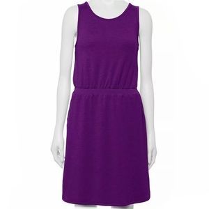 Women's Tek Gear French Terry Dress Mystic Pansy Purple Tank Dress Size M
